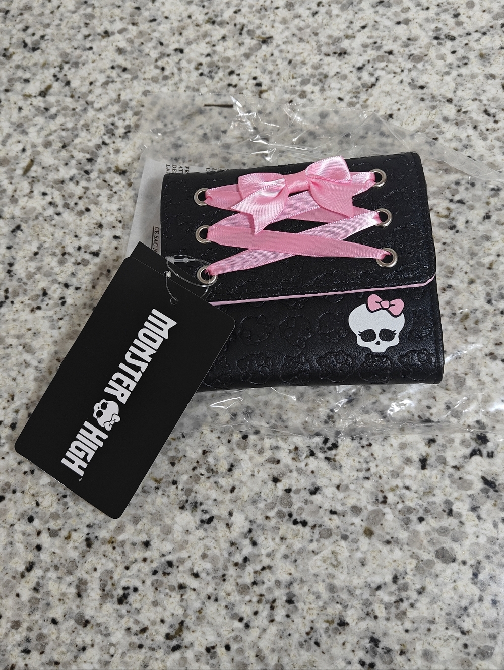 Hot topic Monster High Skullette Lace-Up Mini Flap Wallet